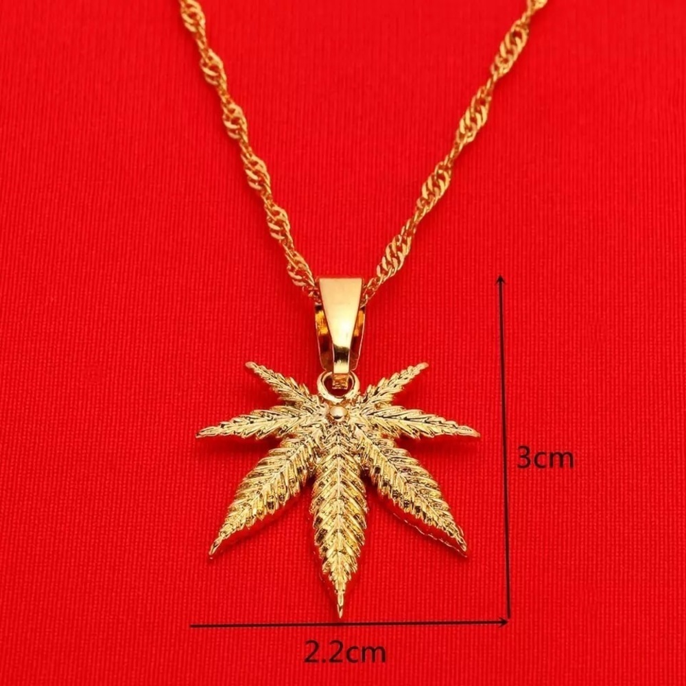 Leaf necklace, pot necklace, 420 necklace - Picture 6 of 6